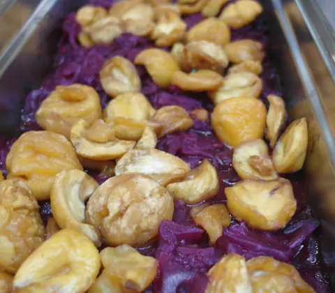 Gnocchi auf Rotkraut